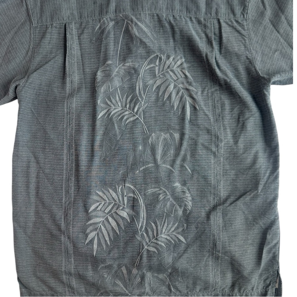 Tommy Bahama Men's 100% Silk Camp Short Sleeve Shirt Size Small Grey - Picture 8 of 13